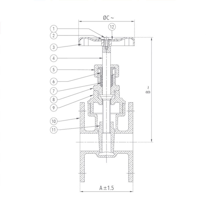Bronze Gate Valve (Flanged) Design