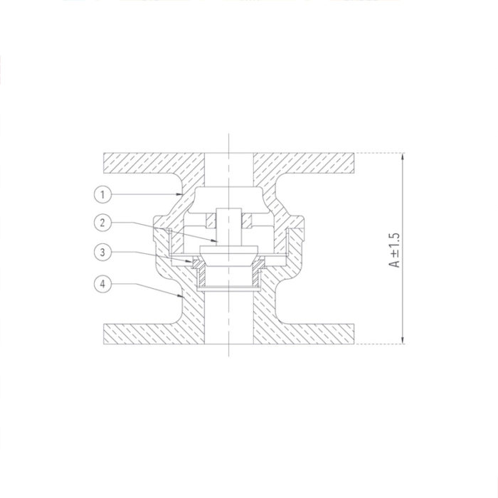 Bronze Vertical Lift Check Valve (Flanged) Design