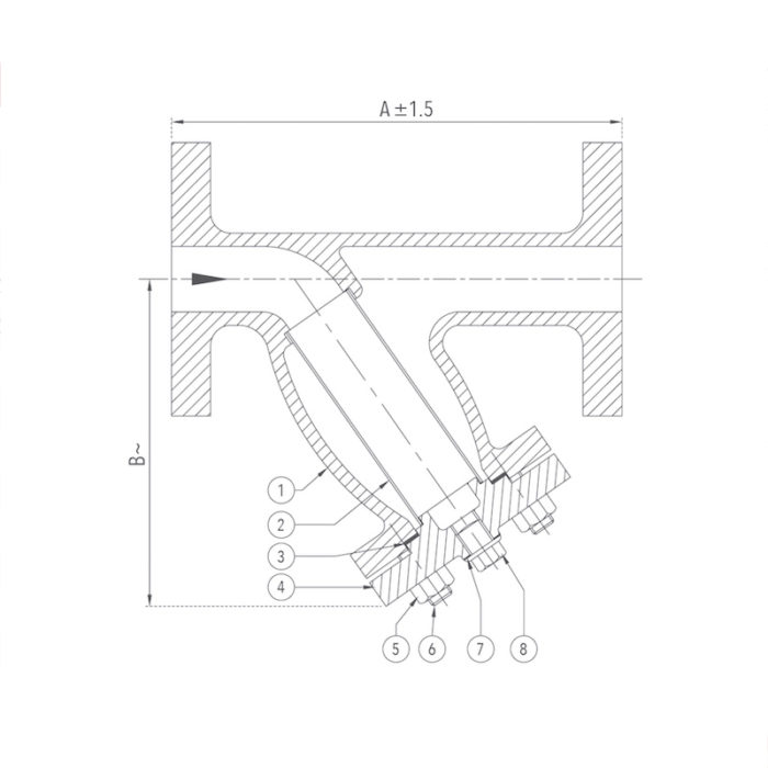 Cast Iron Y-Type Strainer (Flanged) Design