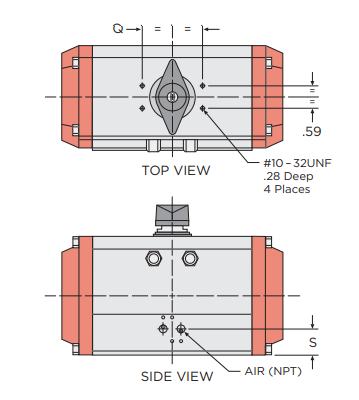 Rack and Pinion Pneumatic Actuator Series 92/93 Design