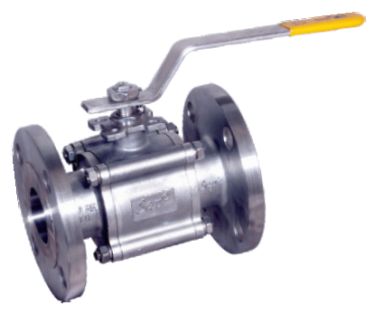 Investment Casting CF8 3PC Flanged Ends Full Bore Ball Valve A.S.A 150